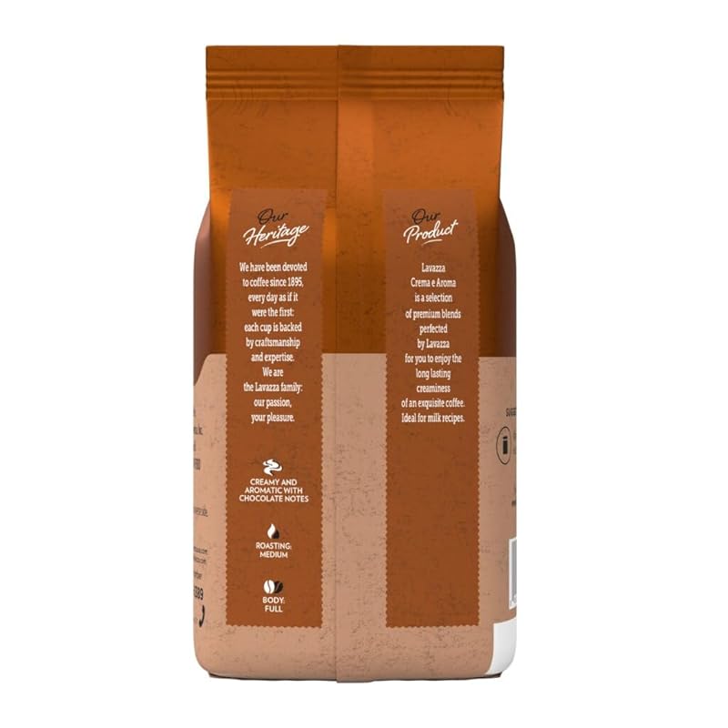 Lavazza Crema E Aroma Whole Bean Coffee Blend, 2.2-Pound Bag , Balanced medium roast with an intense, earthy flavor and long lasting crema, Non-GMO Crema e Aroma 35.2 Ounce (Pack of 1)