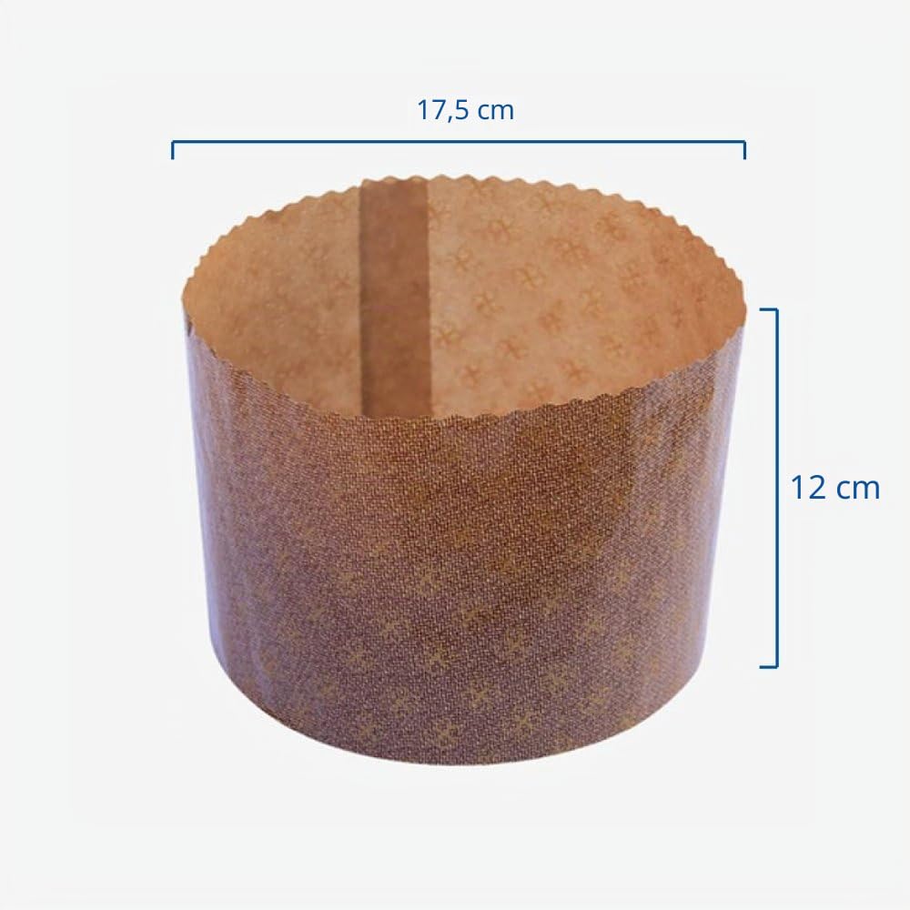 40 moldes para panettoni altos con forma de panettone, diámetro de 7 cm, altura de 5 cm, de 100 g