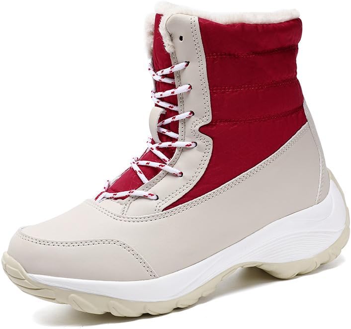 Women's Snow BootsWarm Insulated Faux Fur Lined Waterproof Winter Boots Totes Lace up Boots with Insulated for Outdoor