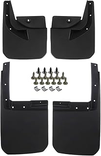 A-Premium Set of 4PCS Mud Flaps Splash Guards Mudguards Mudflaps with Hardware Kits Accessory Compatible with Jeep Wrangler, 2018-2022, Sport Utility, Black Color, Front LH RH and Rear LH RH