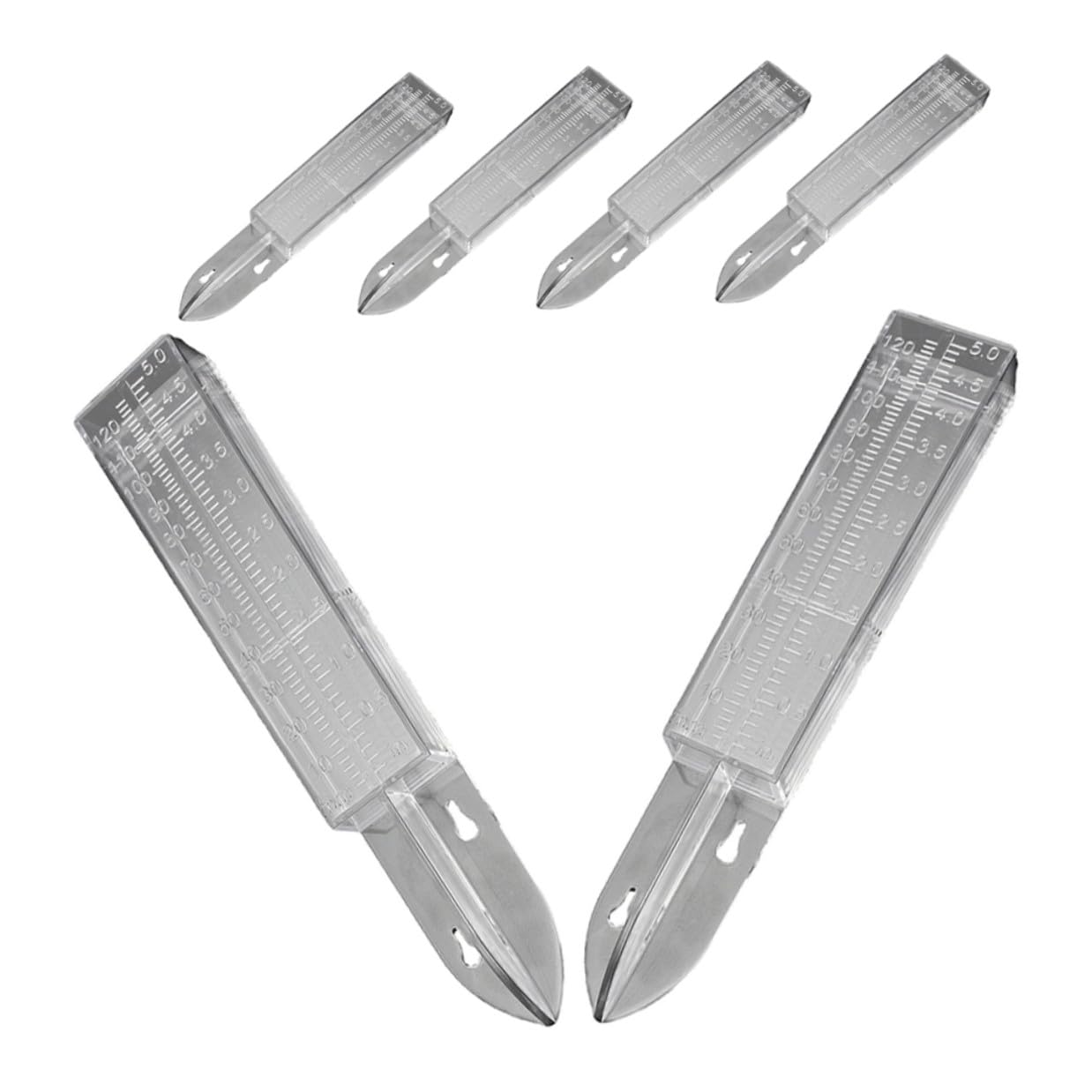 Beaupretty 6 Pezzi Pluviometro da Giardino Misurazione Precisa della Pioggia in Tubo Sostitutivo Ps Design Elegante per Uso Esterno e Installazione Flessibile