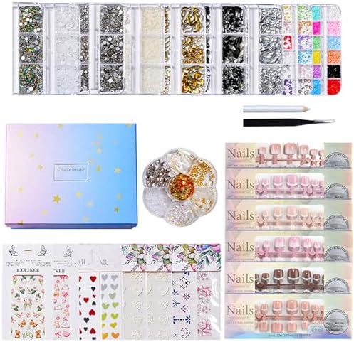 Artistic Tweezers Nail Styling Tool Dot Gadget Beads and Glue French Tips Home Salon Nail Art Tweezers Set