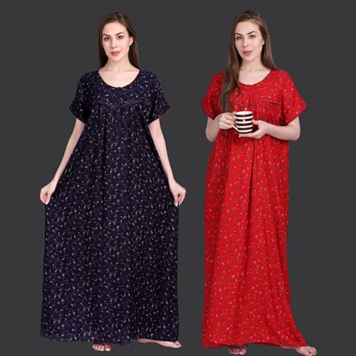 Image of Women's Alpine Floral Print Maxi Night Gown