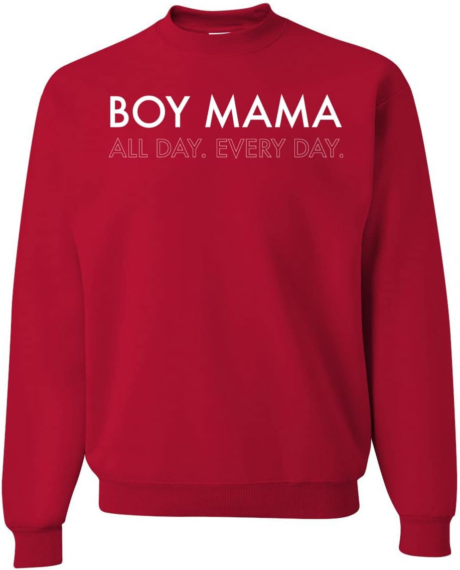 Wild Bobby Boy Mama All Day Everyday Mom Son Gift Mother's Day Unisex Crewneck Graphic Sweatshirt