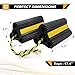 Wheel Chocks for Trailers RVs camper Trucks and Small Aircraft wheel chock, Wheel Chocks Block with 3 Reflective Strips ,Versatile Heavy Duty Solid Rubber Wheel Immobilizers & Chocks[2 Pair 4 Pack]
