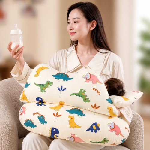 Image of Proliva Feeding Pillow for New Born Baby with Detachable Cover Breast Feeding & Maternity Nursing Pillow for Breastfeeding Support for Baby Feeding Pillow for Mom