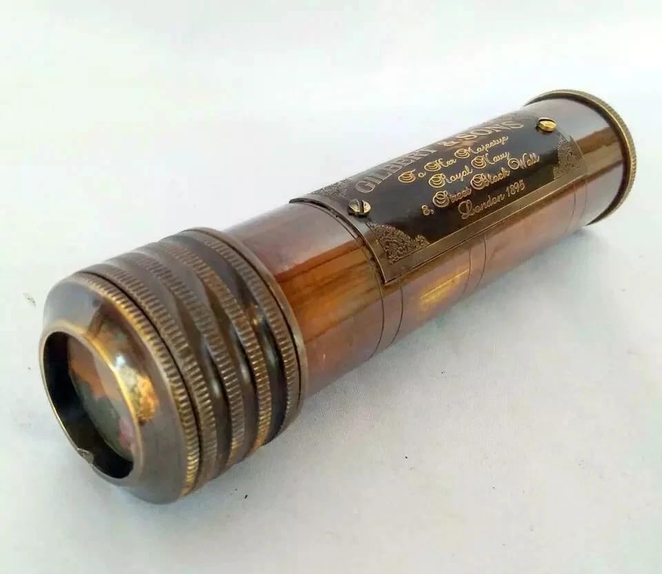 Vintage Antique Brass Kaleidoscope Gilbert & Sons Handmade Nautical Kids Gifts