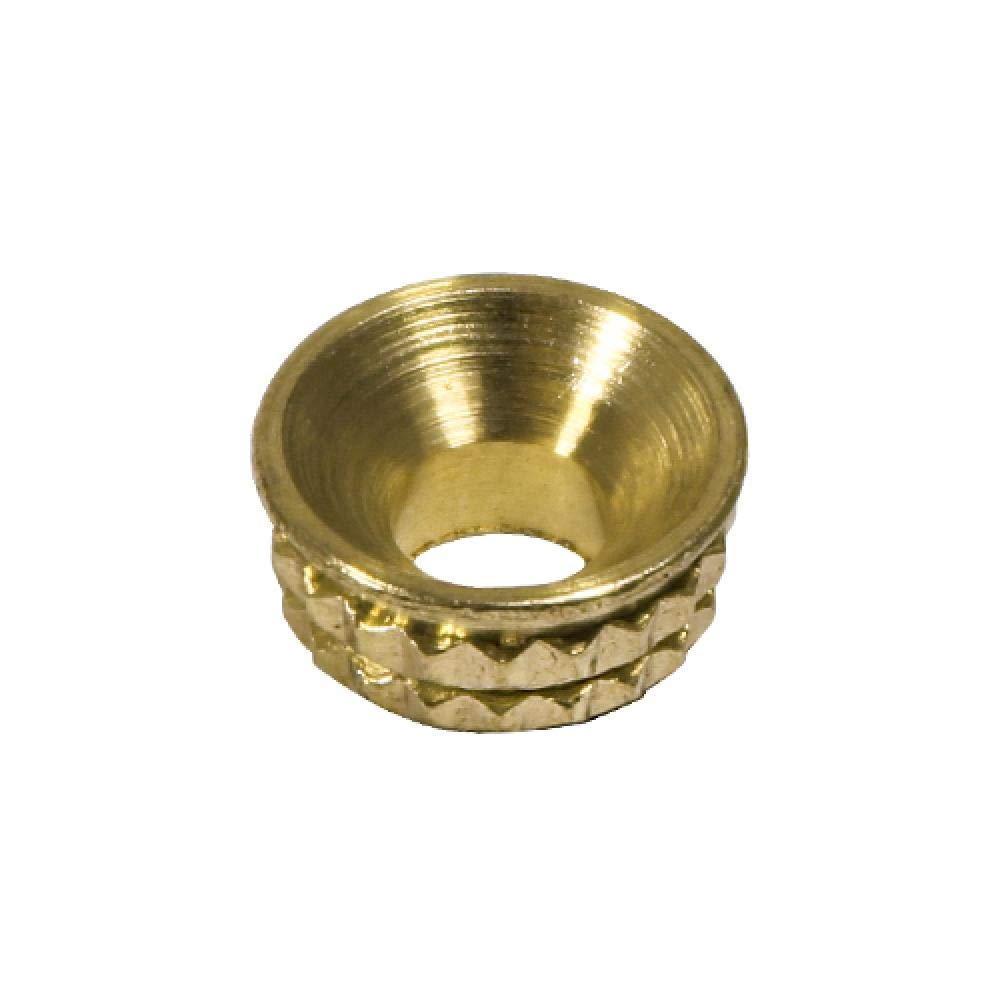 Timco Brass Knurled Inset Screw Cup - To Fit 4.8, 5.0 Screw
