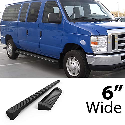 Estribos HD Ridez Running Board 6" Negro para Ford Econoline miniatura 2