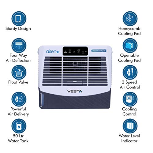 AISEN® Vesta Window Cooler For Home Office 50 Litre A50WEH330 (1 Year Warranty) Tredmarq