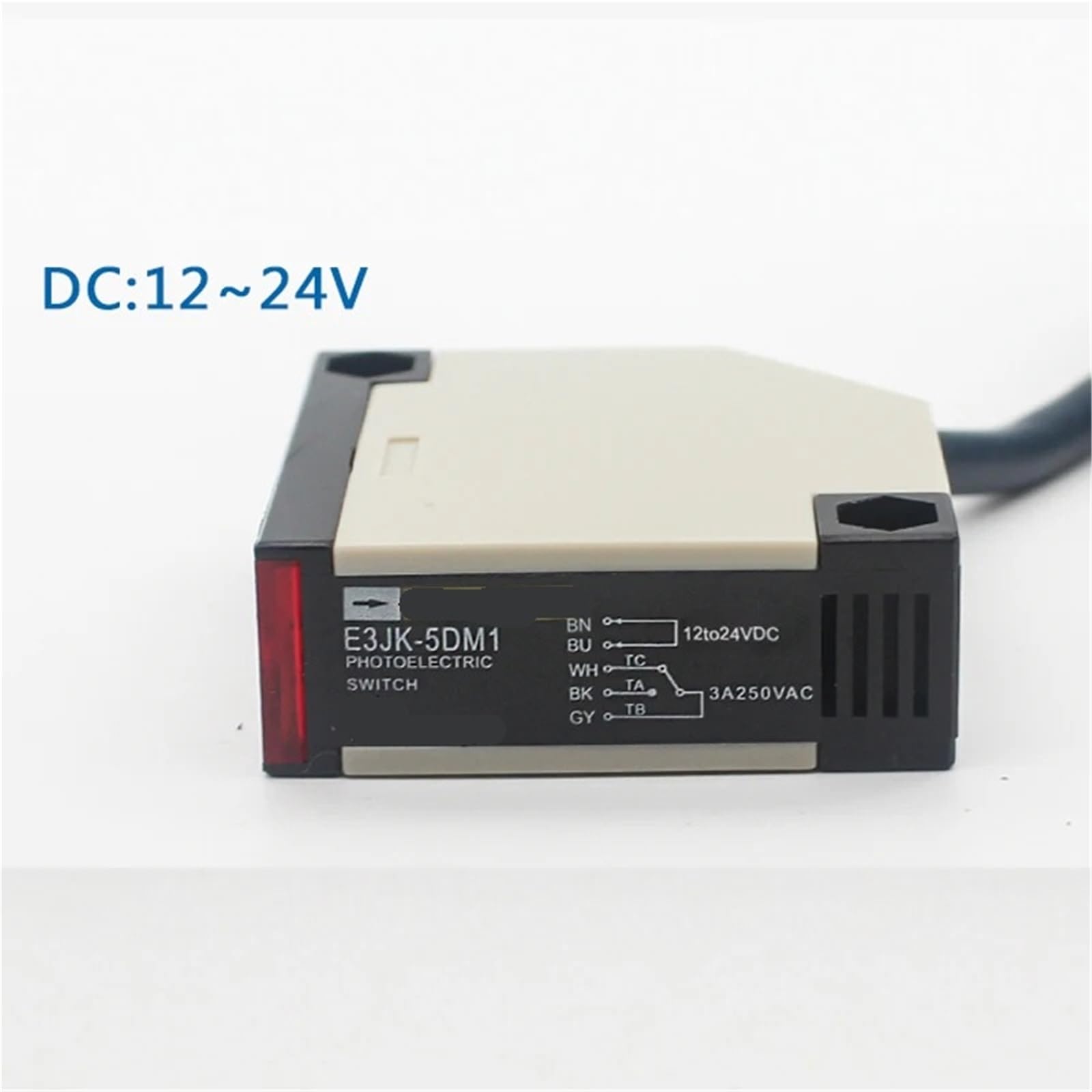 3 uds E3JK-5DM1-5L 5m Puerta de detección fotocélula de Seguridad/Sensor fotoeléctrico/Sensor de Interruptor de proximidad de protección de Puerta de Garaje(90V to 220V AC)