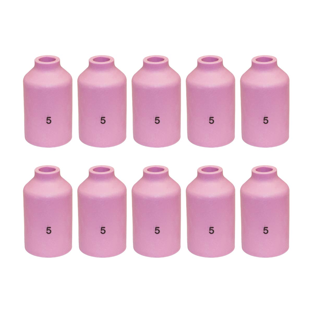 WeldingCity 10-pk Gas Lens Ceramic Cup Alumina 54N17 (#5, 5/16") for TIG Welding Torch 17, 18 and 26 Series from Weldcraft Lincoln Miller ESAB CK