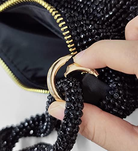 Image of Rhinestone Hobo Bag for Women Rhinestone Purses Sparkly Evening Handbag Shiny Diamond Purse for Wedding Parties 2026 | Rhinestone