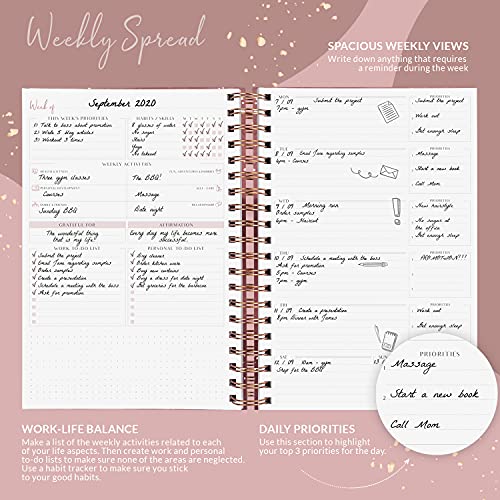 Image of Planberry Large Weekly Planner, Undated Life & Budget, Rose Gold