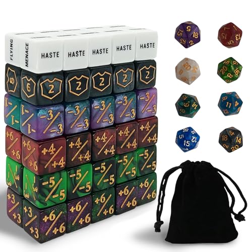 68-teiliges Würfel-Set für TCG, RPG & Brettspiele inkl...