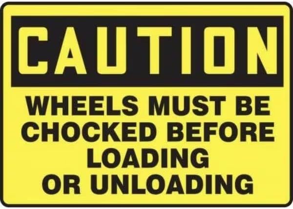OSHA CAUTION SAFETY SIGN WHEELS MUST, Mfr: FRMVHR693VA-A