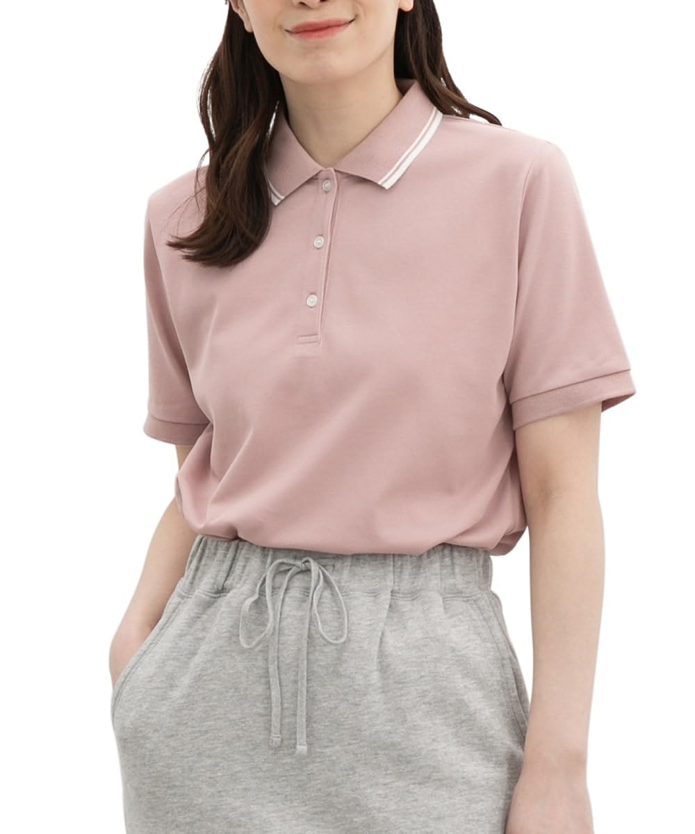 トップス カットソー ハニさら 大きいサイズ アクティブウェア UVカット 抗菌防臭 吸水速乾 レディース Honeys ハニーズ 半袖ポロシャツ 5850139849 - 2