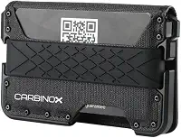 Carteira inteligente Pro bloqueio RFID e NFC, design fino e minimalista, capa de poliuretano resistente à água, Preto, Slim