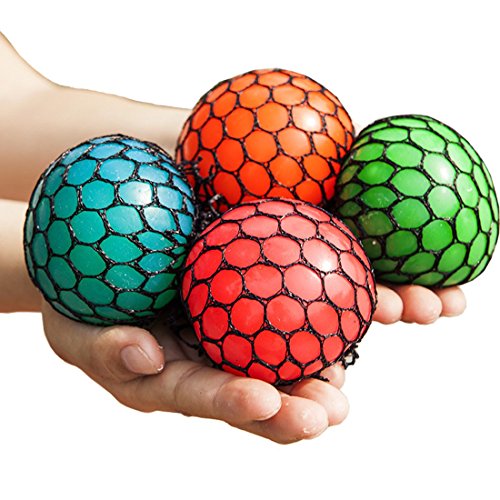 Mesh Squishy Ball Squeeze Grape Ball Relieve Pressure Ball, Colors May Vary, 2PCS
