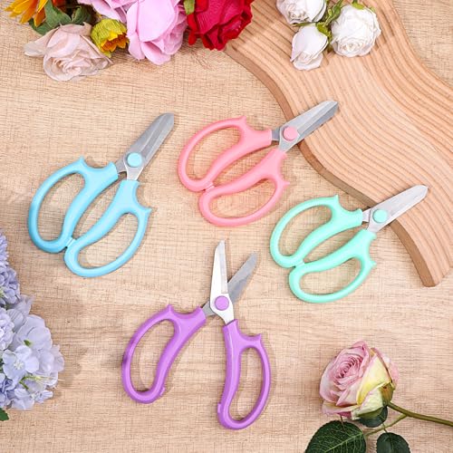 12 tijeras para flores acero inoxidable, set de jardinería miniatura 7