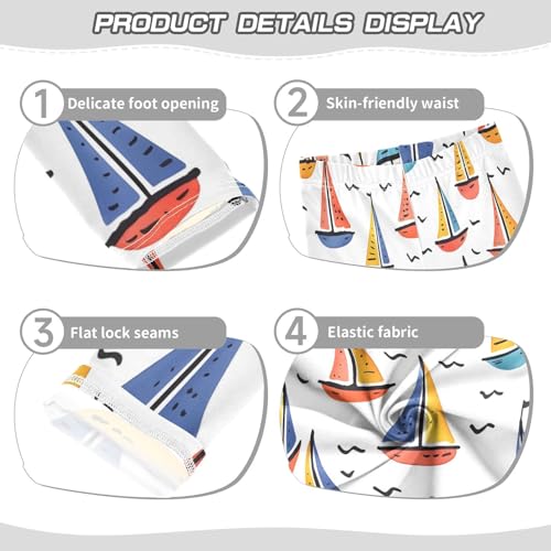 Toddler Girls Leggings Printed Yoga Pants Leggings Tiny Boats for Kids3