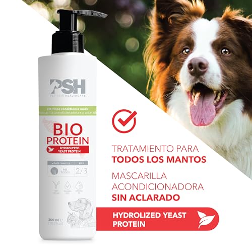 Bio-Proteinmaske PSH – Nährstoffmaske ohne Ausspülen für Hunde – Tiefe Feuchtigkeit, stärkt und beugt Haarausfall vor – mit Biotin, Vitaminen der Gruppe B – Wassermelonenduft – 300 ml