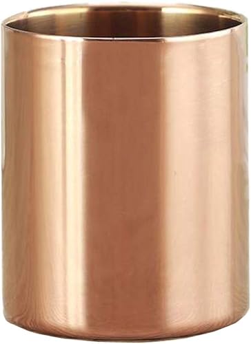 Portalápices de acero inoxidable para organizadores de escritorio, multiusos, diseño de flores, color oro rosa