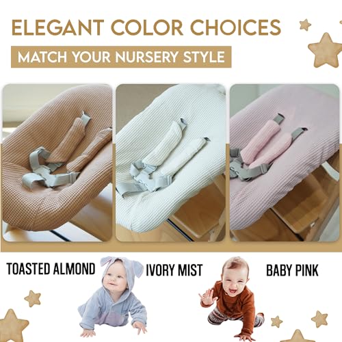 Image of Cotton Cover Sheet Compatible with Stokke Tripp Trapp High Chair Newborn Set (Baby Pink)