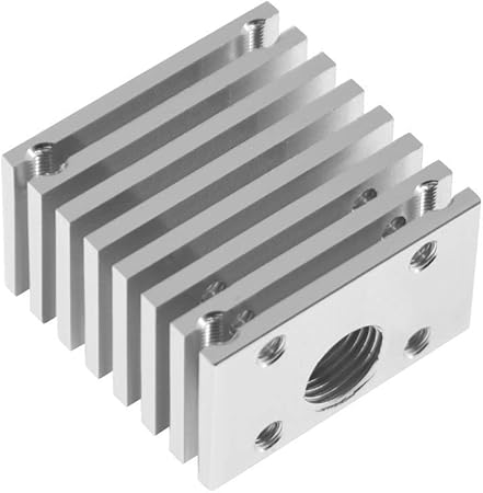 review JRUIAN Printer Accessories V6 Heat Sink for Chimera Multi extruder Aluminium Alloy Dual Head Cooling fin 30 30 18mm for 3D Printer Part Extruders Components (Color : Double Spray)