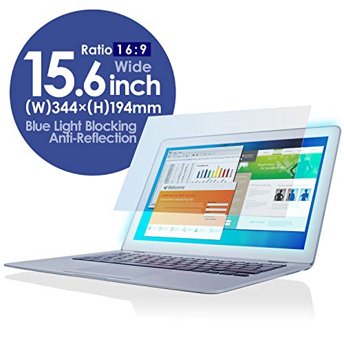 ELECOM-Japan Brand- Screen Protector Blue Light Cut 15.6inch Anti Glare Film EF-FL156WBL