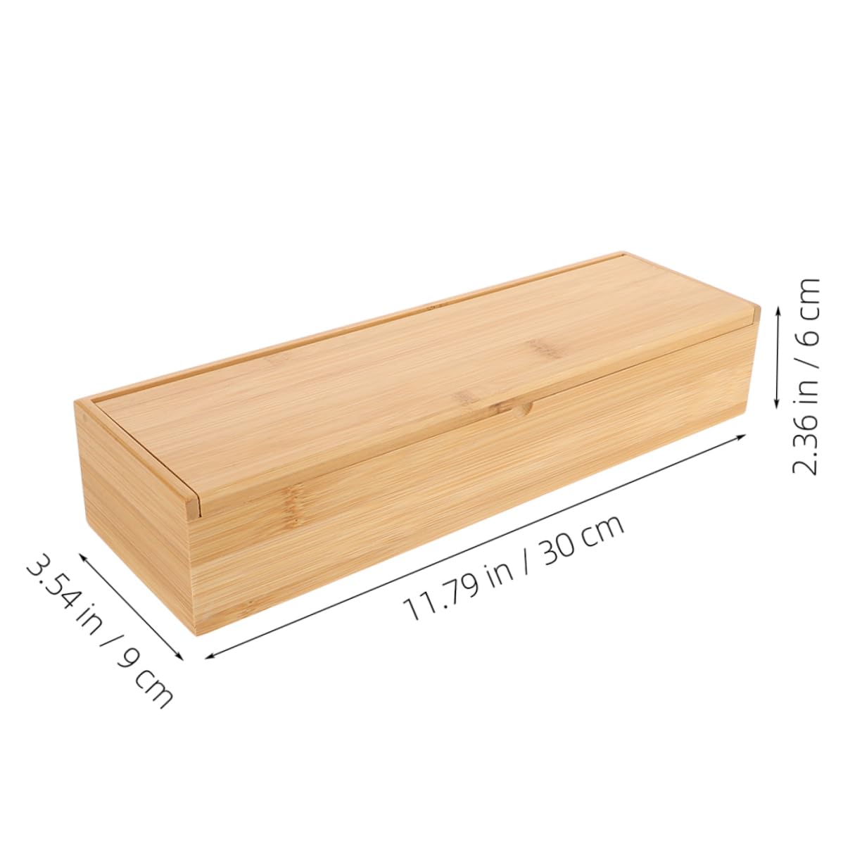 2piezas Caja De Almacenamiento Organizador De Cocina Cubiertos Bambú Confiable Diseño Elegante