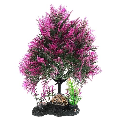 Milisten Décoration Aquarium Plante Artificielle Réaliste 7.48X2.36X6.30 Pouces Ornement Sans Danger Pour Poissons Eau Douce Cachette Naturelle Pour Aquarium...