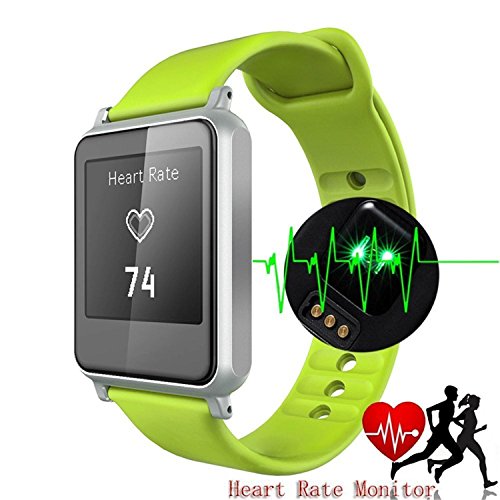 Coosa Actividad tracker Smart Watch Pulsera Bluetooth 4.0 pulsera IP65 resistente al agua deporte Fitness Tracker Salud Medidor de frecuencia cardíaca, color verde