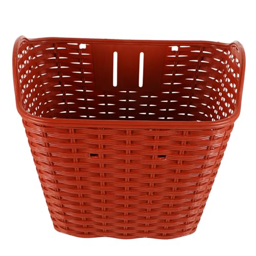 Milisten ポータブル自転車バスケット 前かご 取り外し可能 プラスチック製 大人用 自転車用収納 フロント リア両対応 サイクリング アクセサリー