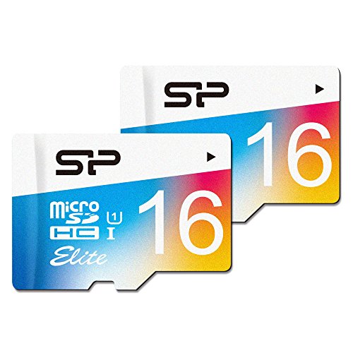 Weekly Top Sale Silicon Power SP016GBSTHBU1V20AU 2PK 16GB Elite microSDHC UHS-1 Memory Card, with Adapter
