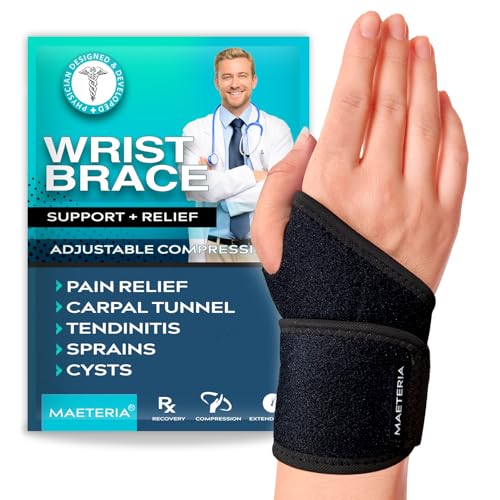 Wrist-Brace--Adjustable-Compression-Support-for-Carpal-Tunnel-Arthritis-Tendonitis-Sprains-RSI--Fits-Left-Right-Hand--Breathable-Wrist-Support-for-Men-Women