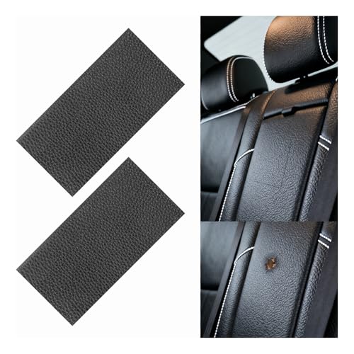 YGDMD 2PCS 8×4 Inch PU Leather Patch for Car Seat Repair,Self-Adhesive Leather Repair Patch Tape Vinyl Repairs Kit,Portable Car Leathers Repairs Kit for Cars Upholstery Seat,Furniture