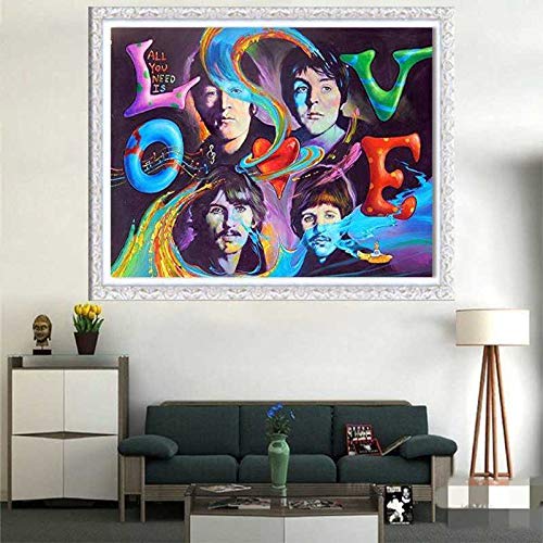Peinture Diamant 5D Complet, Broderie Diamant Kit Complet Plein Point De Croix Les Beatles Légende Musicale Artisanal… - Les Beatles, Paul McCartney, John Lennon, RIngo Starr, George Harrison Peinture Diamant 5D Complet, Broderie Diamant Kit Complet Plein Point De Croix Les Beatles Légende Musicale Artisanal… – Image 4