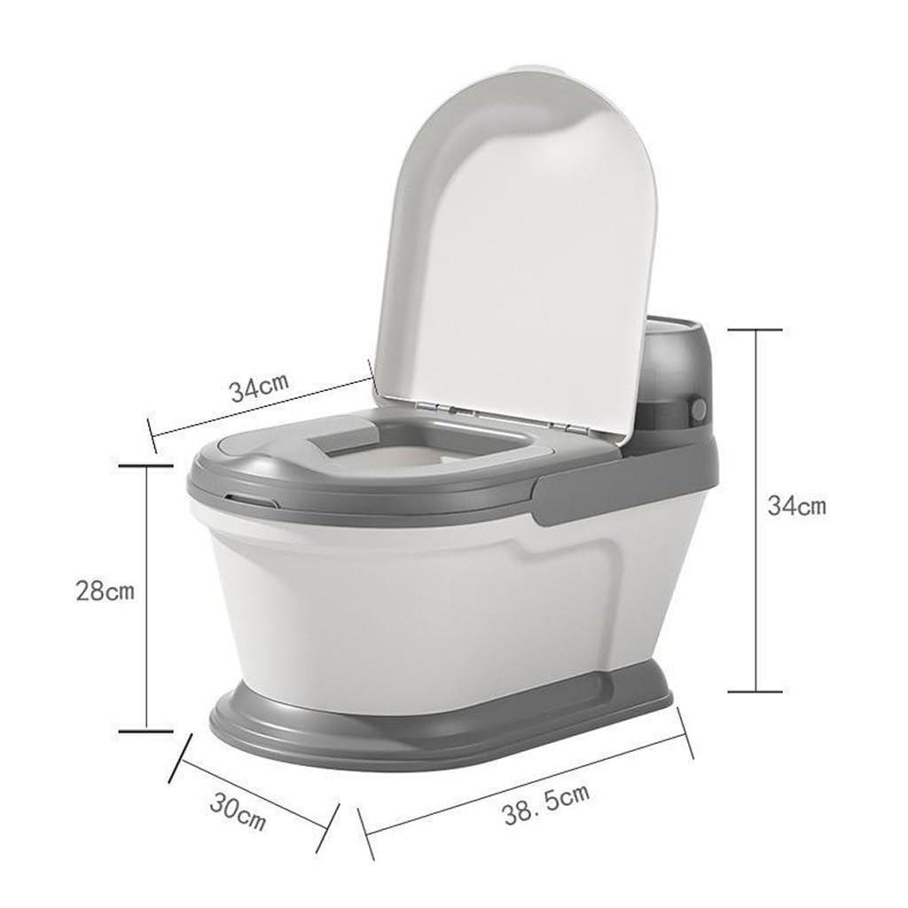 Kinder Großer Töpfchentrainingssitz mit PVC/PU-Kissen für 1 10 Jahre alte Nachahmung Erwachsenentoilette Rosa/Grau Design für Mädchen