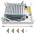 10 Foot Attic Ladder Pull Down System for 39.4" W x 27.5" H Opening, Pull Down Hidden Loft Ladder with 12 Steps, Adjustable Tilt Angle, 660 lbs Capacity for Attic, Garage, Small Spaces (White/Blue)