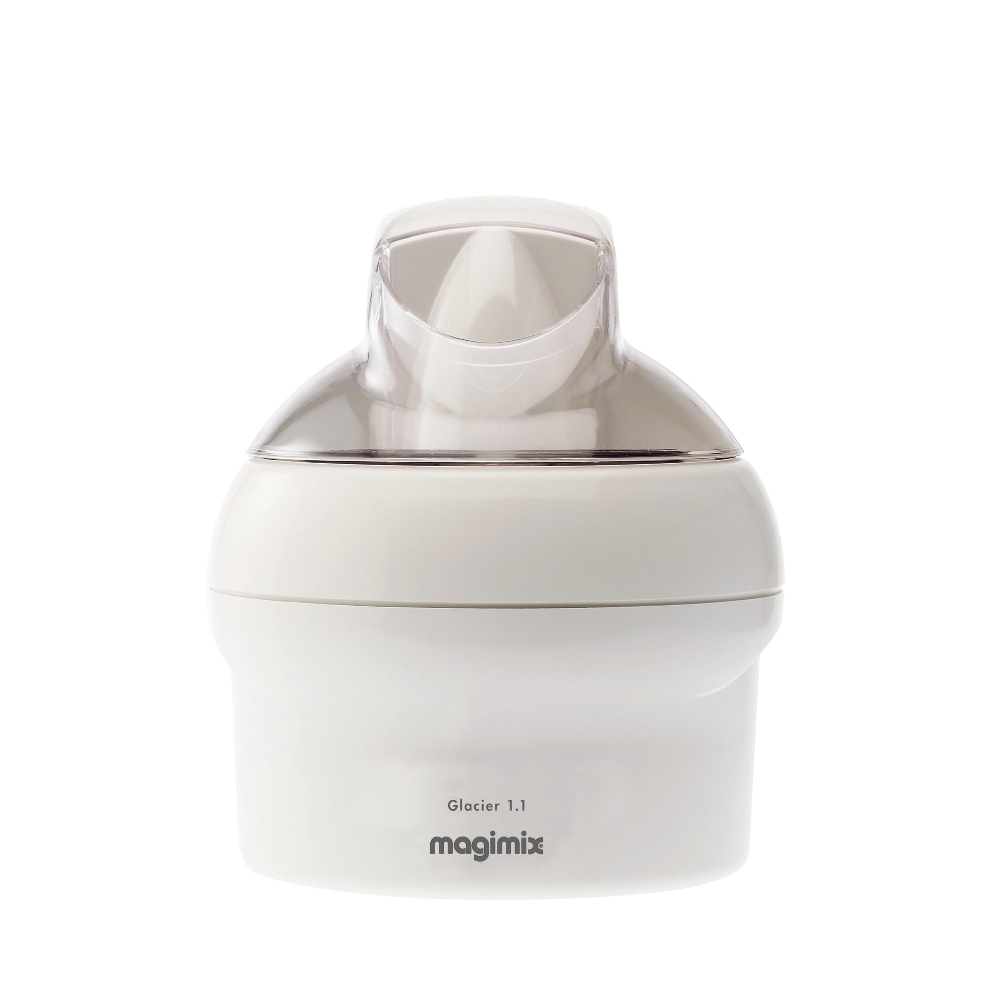 magimix Glacier 1,5 L - Sorbetière Électrique 15 W – Double Pale Brevetée, Cuve Inox à Accumulation de Froid, Préparation en 20 à 30 min, Sans BPA – Blanc