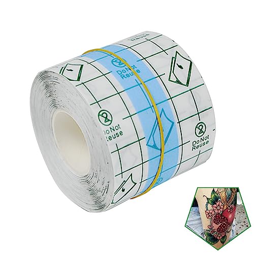 Image of Tattoo Aftercare Bandage Roll 2 inch x 10 Yard - Waterproof Transparent Film for Tattoo Initial Healing and Skin Repair Adhesive Tattoos Supply Wrap