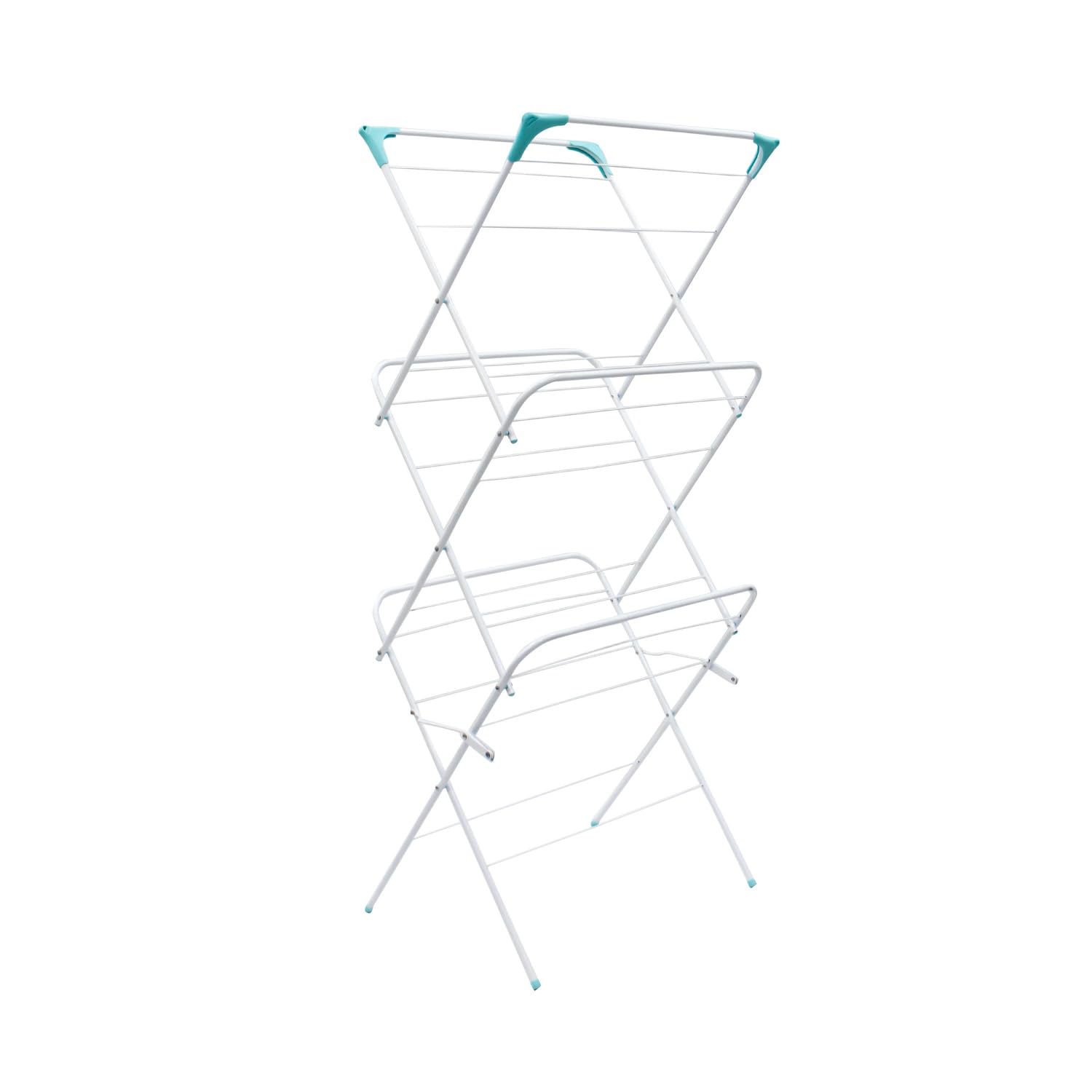 JVL Three-Tier Folding Concertina Laundry Washing Clothes Horse Airer