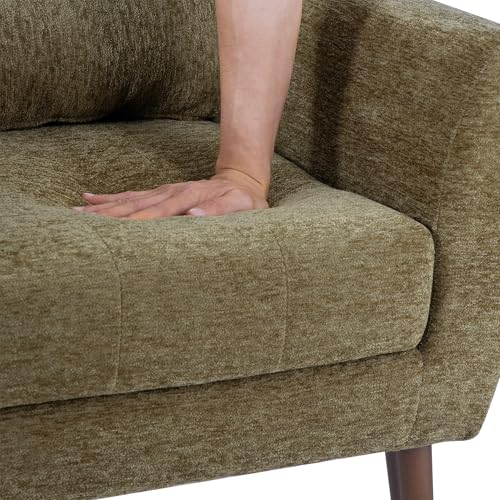 Sillón Chenille Plegable Verde Oliva miniatura 4