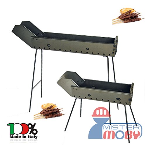 MISTERMOBY BARBACOA 40 CM + PICO 20 CM ARROSTICINI CARNE BROCHETAS PESCADO PAN