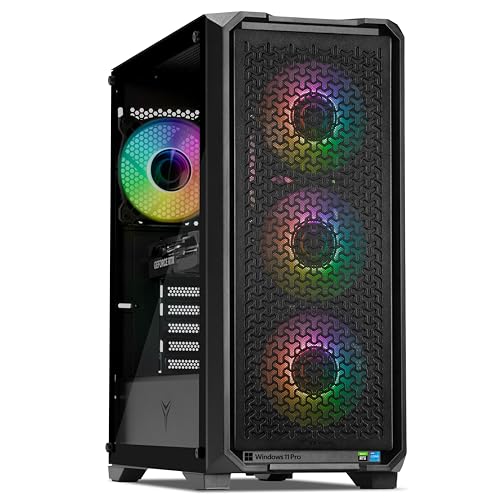 YEYIAN Gaming PC VaultESP | Intel i5-14400F 10-Core (4.7GHz Turbo) | NVIDIA RTX 5060 8GB GDDR7 | 32GB DDR5 6000MHz | 1TB NVMe SSD Gen4 | Windows 11 Pro