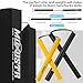 MOXIISTR Safe Foam Rubber Cord Nunchakus Karate Upgraded for Beginners Practice and Training 2 Pack (Long Black-Short Yellow)