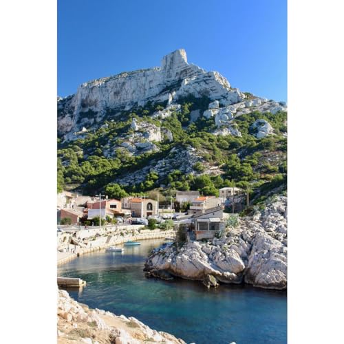 Ceanothe Tableau sur toile calanque de Callelongue à Marseille 45x65 cm Décoration Murale Art Décoratif Muraux Peinture Imprimée en HD Salon Chambre Bureau...