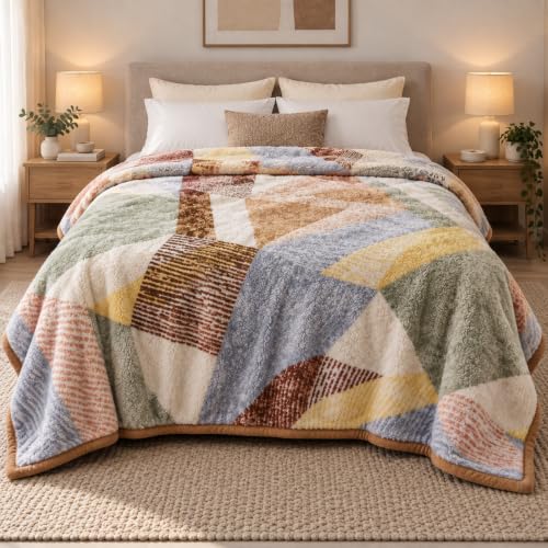 Image of ABRAZO Dreamy Wrap Mink Blanket for Double Bed | 570 GSM 3 Kg Single Ply | Ultra Soft Warm Blanket for Winter & AC Room | Quilt /Comforter /Dohar | 220 x 240 Cm