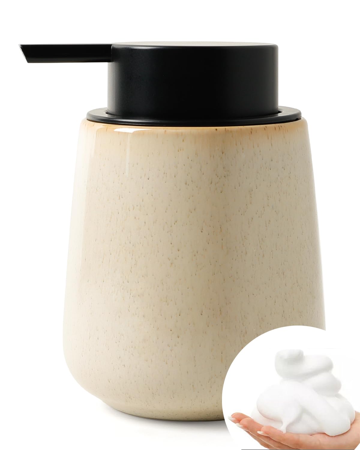 Bosilunlife Hand Soap Dispenser - 12Oz Ceramic Soap Dispenser